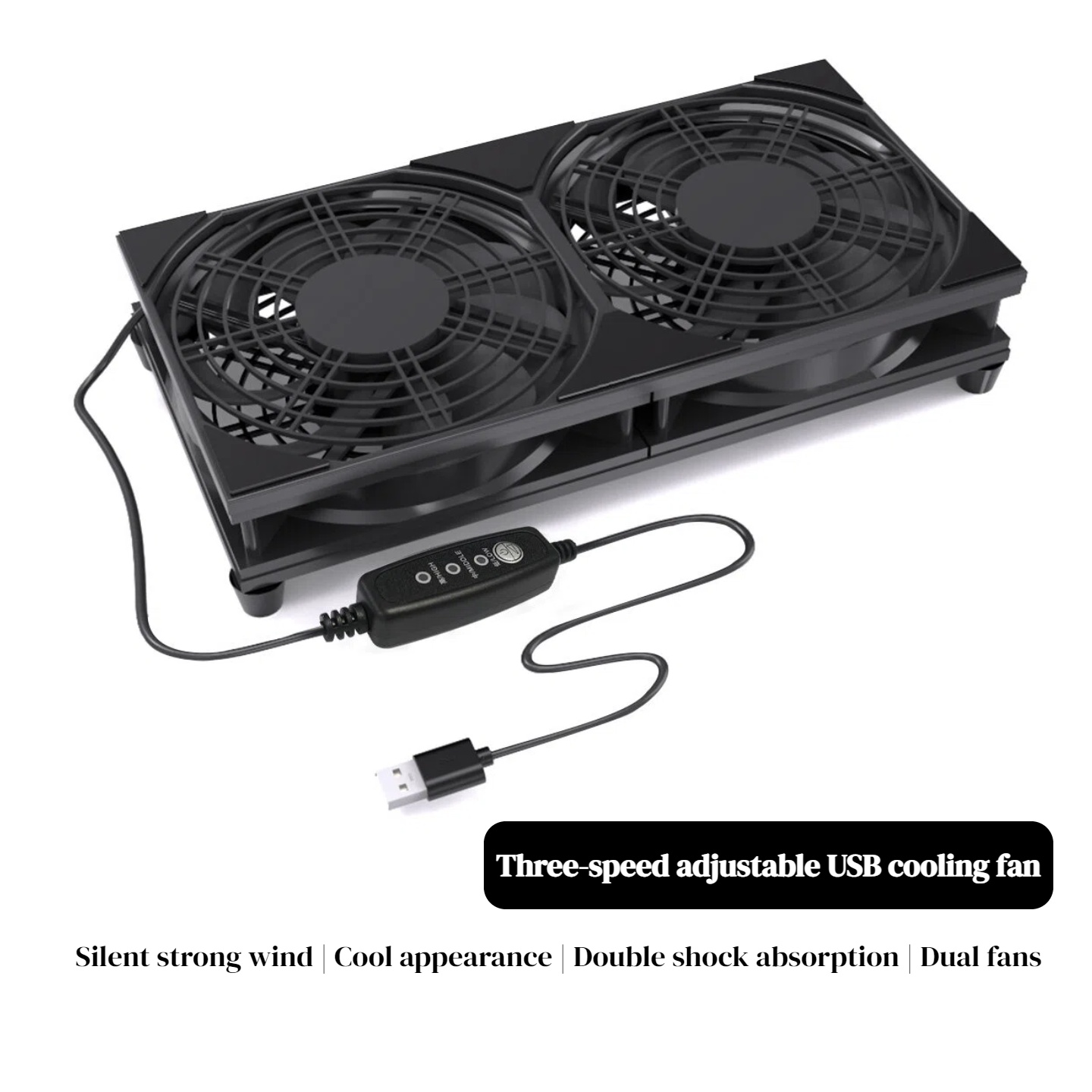 Dual USB Cooling Fan with 3-Sp - đánh giá và giá Gaming Console Usb