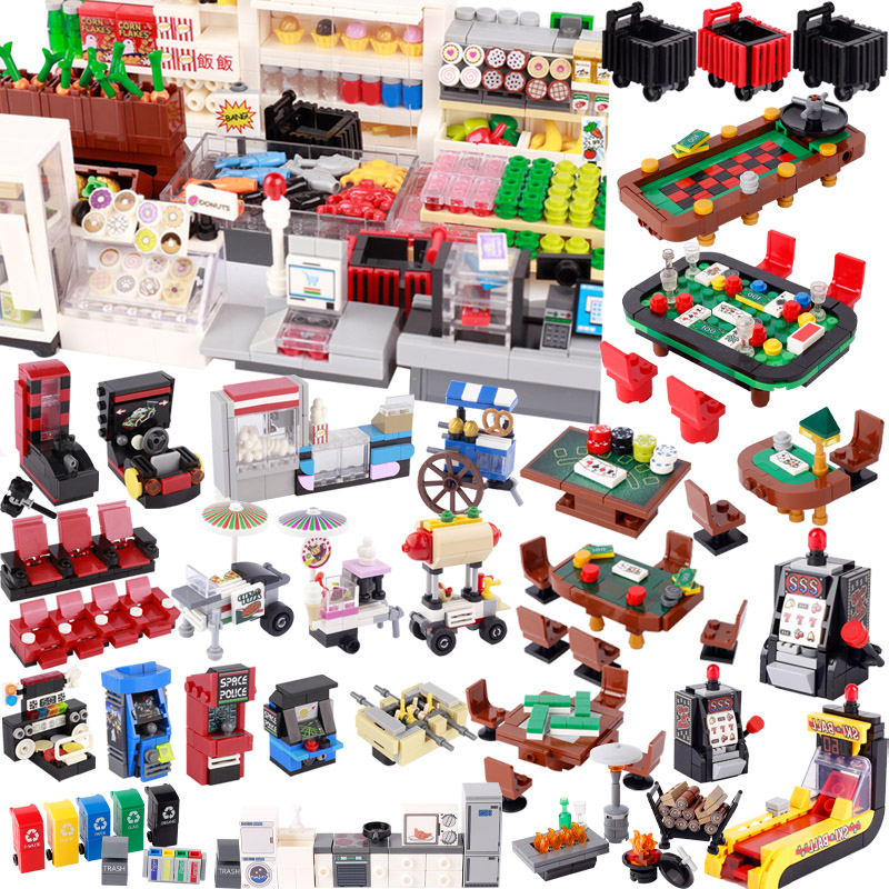 City Street View Scene Buildin - đánh giá và giá Gaming Console Lego